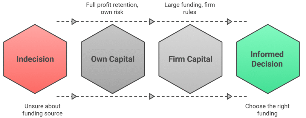 $100 Trading Pathways: Broker vs. Prop Firm for Beginners and Full-Time Traders image