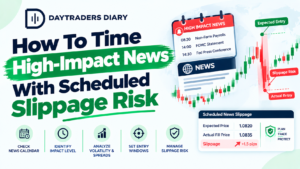 how to time high‑impact news with scheduled slippage risk